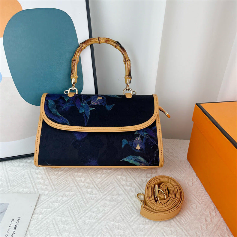 Vintage Chinese-style Handbag With Atmospheric Retro Patterns Made From Xiangyun Silk TRENDFLOW