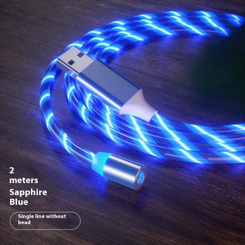 Magnetic Charging Cable Streamer Fast Charging Cable Lighting Micro USB Cable LED Magnet Charger Type-C Cable TRENDFLOW