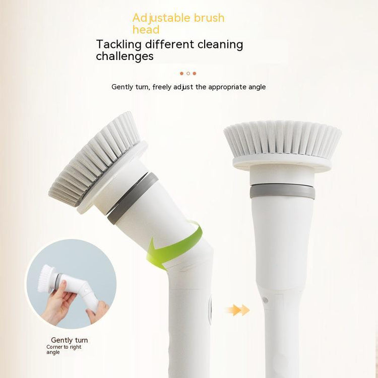 Electric Scrubber Cleaning Wall Long Handle Elbow Telescopic Multifunction Cleaning Brush TRENDFLOW