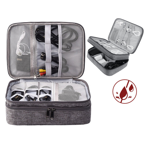 Electronics Organizer Travel Cable Organizer Bag Waterproof Portable Digital Storage Bag Electronic Accessories Case Cable Charger Organizer Case Multifunctional Waterproof Storage Bag TRENDFLOW