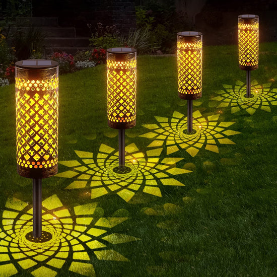 Metal Solar-powered Lawn Lamps Courtyard Decorative Waterproof TRENDFLOW