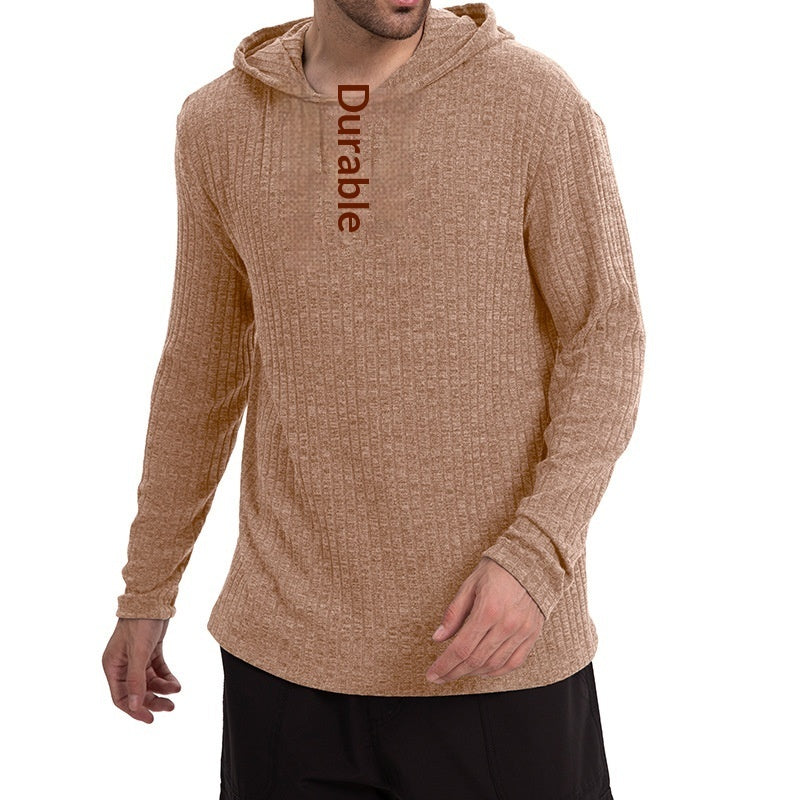 Long-sleeve Casual Pullover Hoodie With Drawstring And Buttons TRENDFLOW
