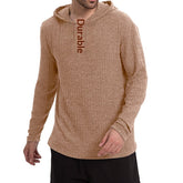 Long-sleeve Casual Pullover Hoodie With Drawstring And Buttons TRENDFLOW
