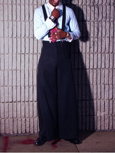 Black Oversized Suspender Wide Leg Pants TRENDFLOW