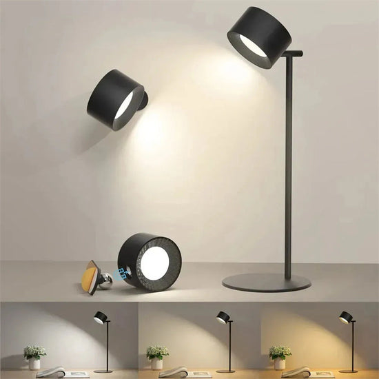 Magnetic Touchable LED USB Rechargeable Table Lamp 360 Rotate Cordless Remote Control Desk Lights Home Bedroom Wall Night Lamp TRENDFLOW