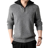 Twisted Jacquard Lapel Sweater Cardigan Men TRENDFLOW