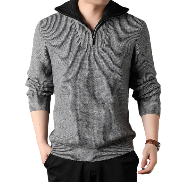Twisted Jacquard Lapel Sweater Cardigan Men TRENDFLOW