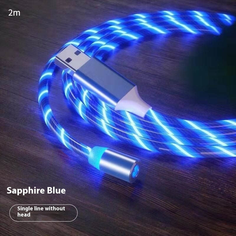 Magnetic Charging Cable Streamer Fast Charging Cable Lighting Micro USB Cable LED Magnet Charger Type-C Cable TRENDFLOW