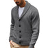 Casual Long-sleeve Sweater With A Turn-down Collar And Pockets TRENDFLOW