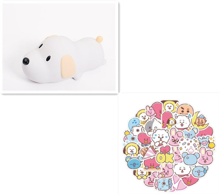 Nordic Cute Lovely Cartoon Dull Duck Led Night Light Silicone USB Charging NightLight Holiday Gifts Kids Room Bedside Bedroom TRENDFLOW