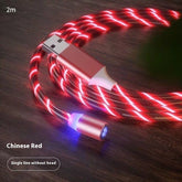 Magnetic Charging Cable Streamer Fast Charging Cable Lighting Micro USB Cable LED Magnet Charger Type-C Cable TRENDFLOW