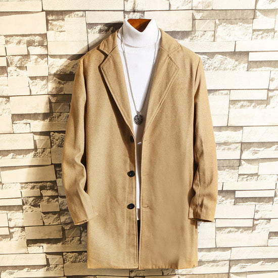 Wool Coat, Mid-length Men&