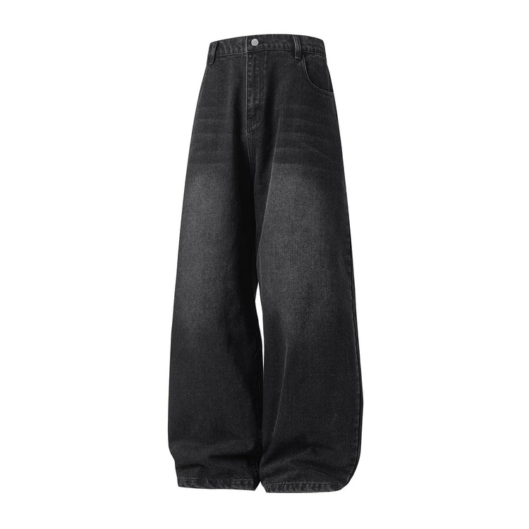Vintage Washed Distressed Straight Loose Jeans TRENDFLOW