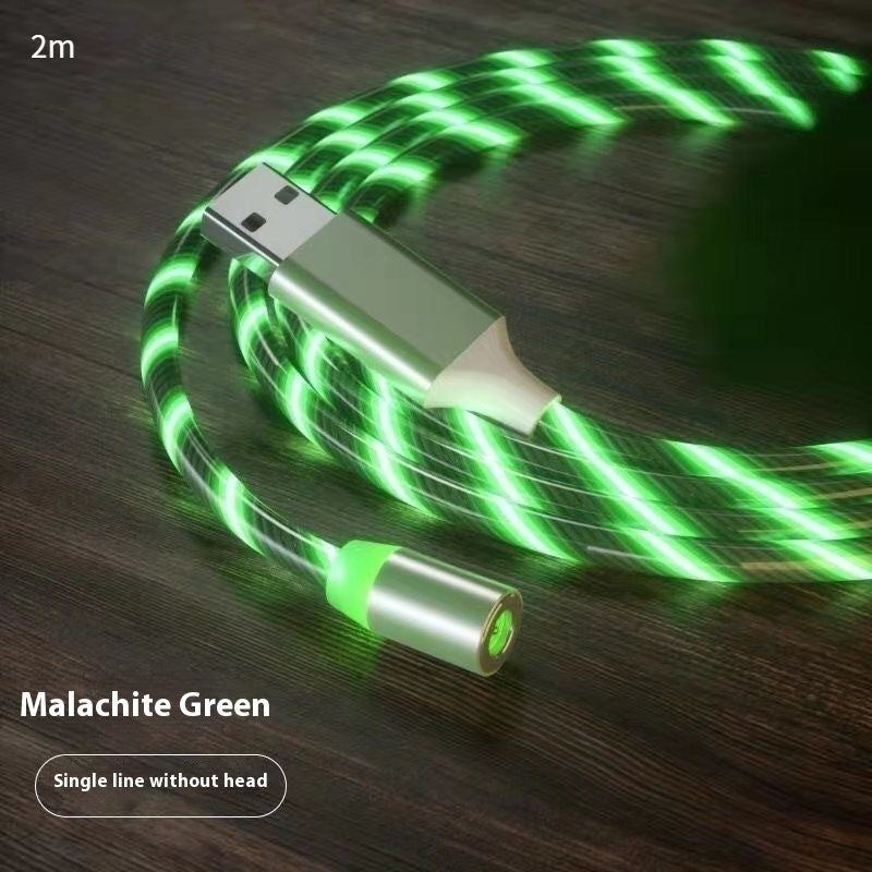 Magnetic Charging Cable Streamer Fast Charging Cable Lighting Micro USB Cable LED Magnet Charger Type-C Cable TRENDFLOW