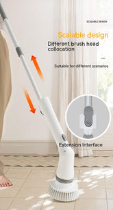 Electric Scrubber Cleaning Wall Long Handle Elbow Telescopic Multifunction Cleaning Brush TRENDFLOW