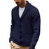 Casual Long-sleeve Sweater With A Turn-down Collar And Pockets TRENDFLOW