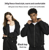 Solid Color Loose Fit Casual Hooded Men&
