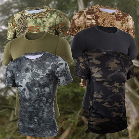 Slim-fit Casual Crew-neck Python-pattern T-shirt For Men TRENDFLOW
