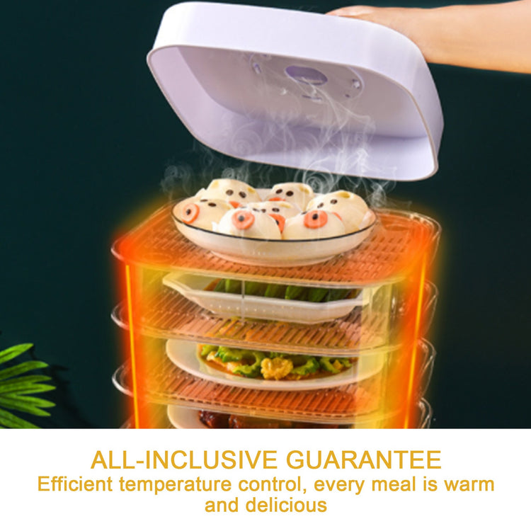 Multi-layer Dish Cover Heat Preservation Kitchen Cover Dining Table Leftover Storage Box Transparent Stack Cooking Hood Steamer TRENDFLOW
