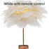 Feather Lamp Nordic Desk Lamp European-Style Bedroom Bedside Feather Table Lamp Night Light Table Lamp Decoration Modern TRENDFLOW