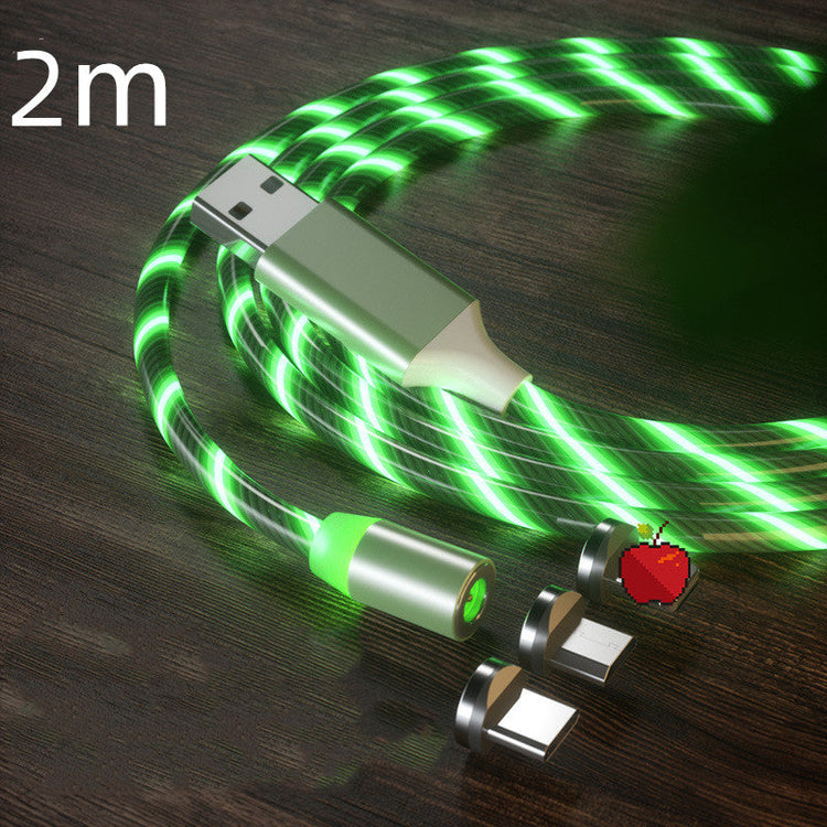 Magnetic Charging Cable Streamer Fast Charging Cable Lighting Micro USB Cable LED Magnet Charger Type-C Cable TRENDFLOW