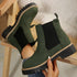 Frosted Mid-ankle Chelsea Bootsstylish, Casual, And Versatile Women&