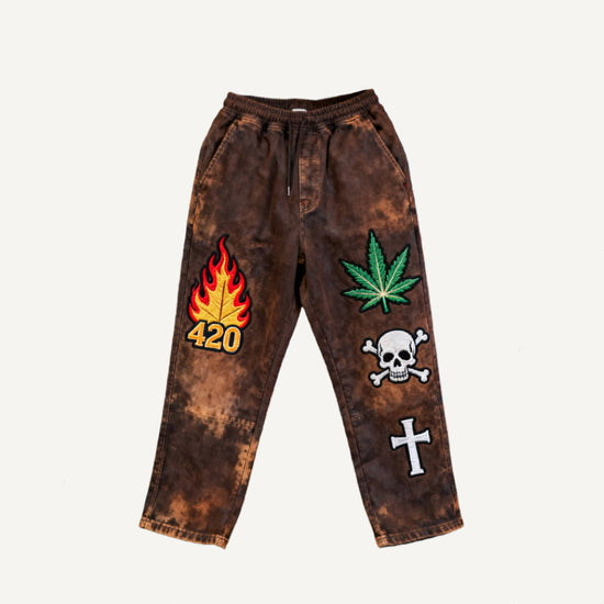 Elastic-waist Printed Sweatpants Casual Trousers TRENDFLOW