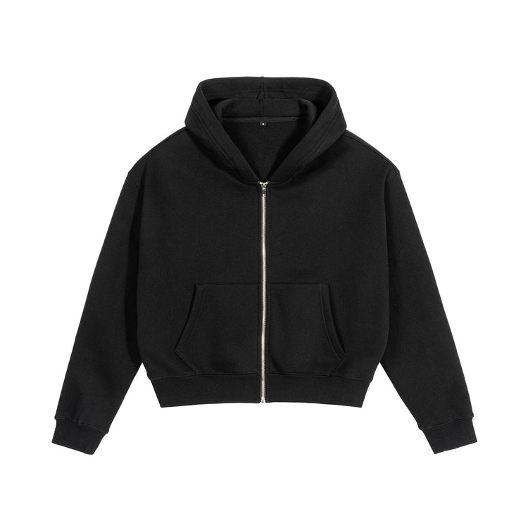 Solid Color Loose Fit Casual Hooded Men&