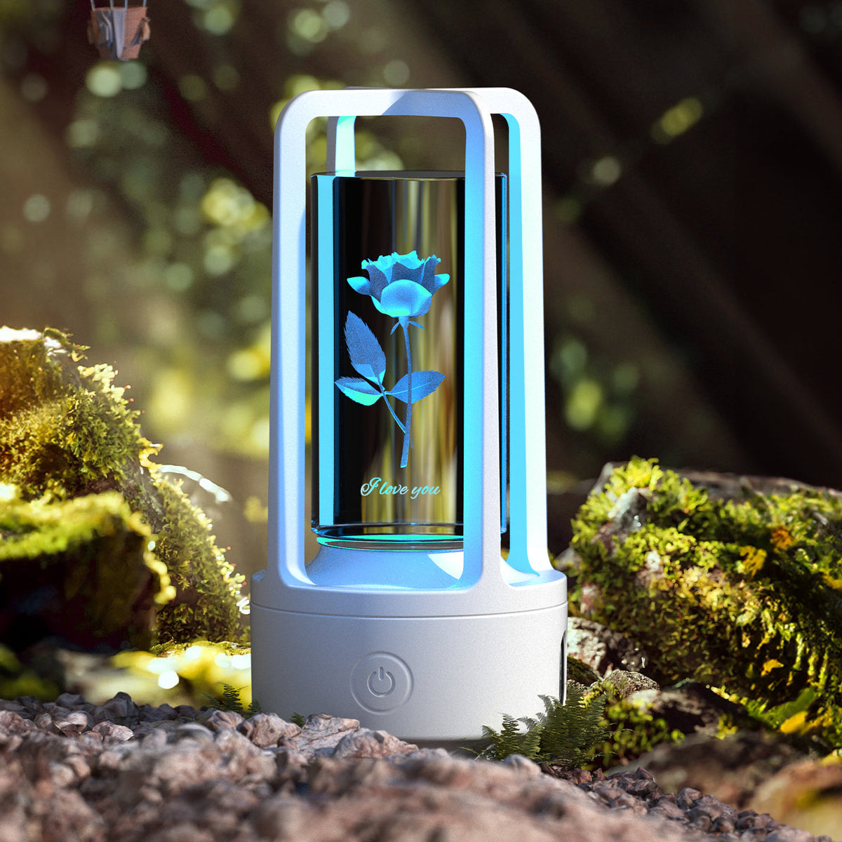 Creative 2 In 1 Audio Acrylic Crystal Lamp And Bluetooth Speaker Valentine&