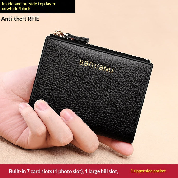 Soft Cowhide Cardholder Women&