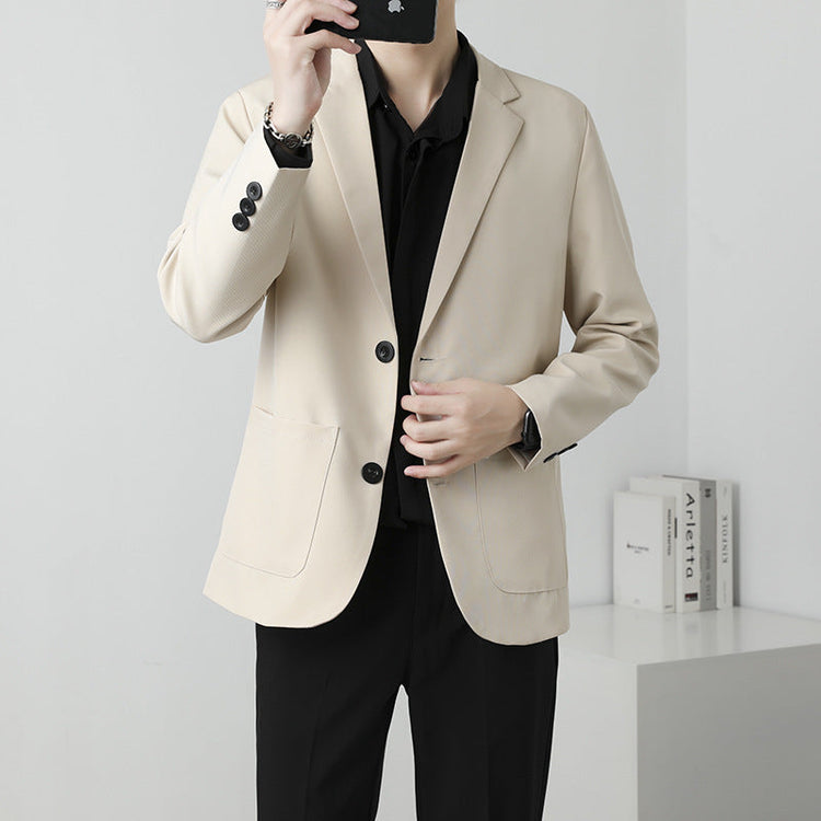 Summer Drapey Black Blazer For Men TRENDFLOW