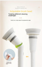 Electric Scrubber Cleaning Wall Long Handle Elbow Telescopic Multifunction Cleaning Brush TRENDFLOW