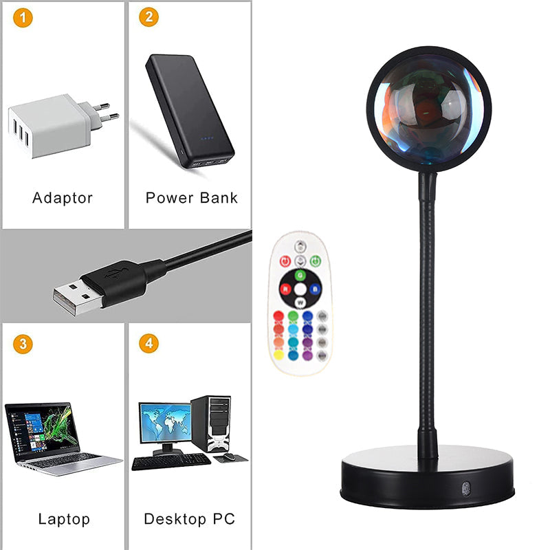 USB Desk Lamp Rainbow Projection Lamp TRENDFLOW